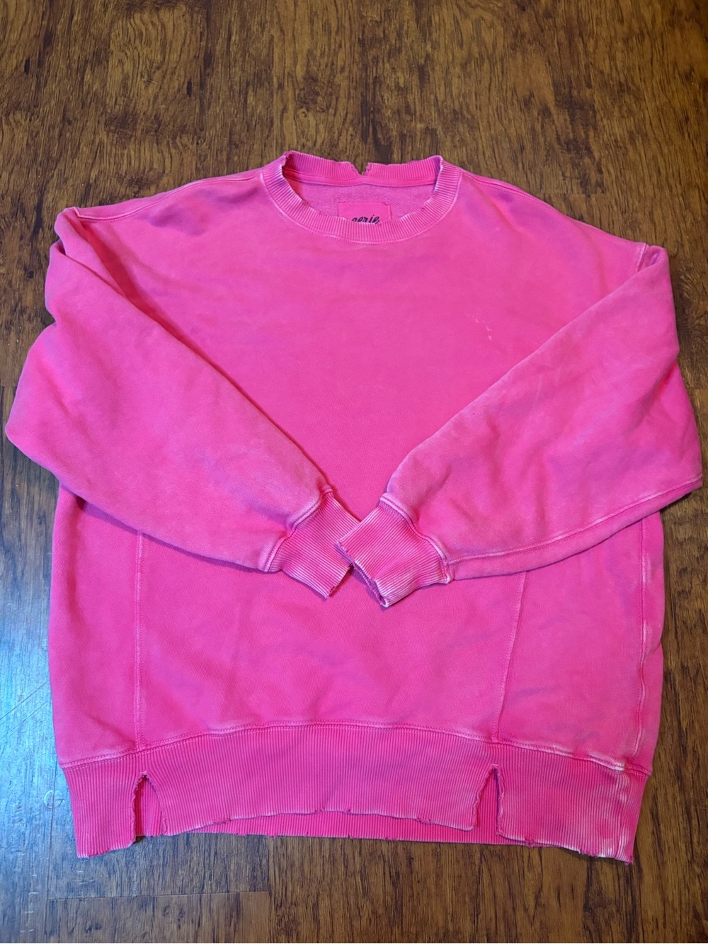 aerie Women's Crewneck Sweatshirt in Bright Pink